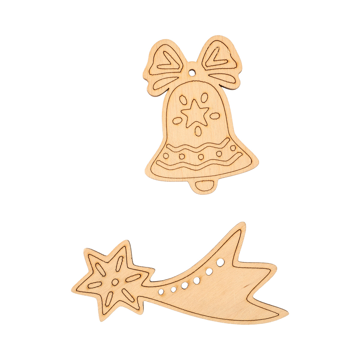 Заготівка дерев’яна Ялинкова іграшка Пряник (великий), в асортименті 212 1