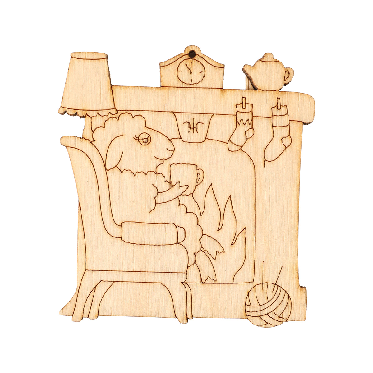 Заготовка деревянная Овечка, в ассортименте, 320 (1-9)