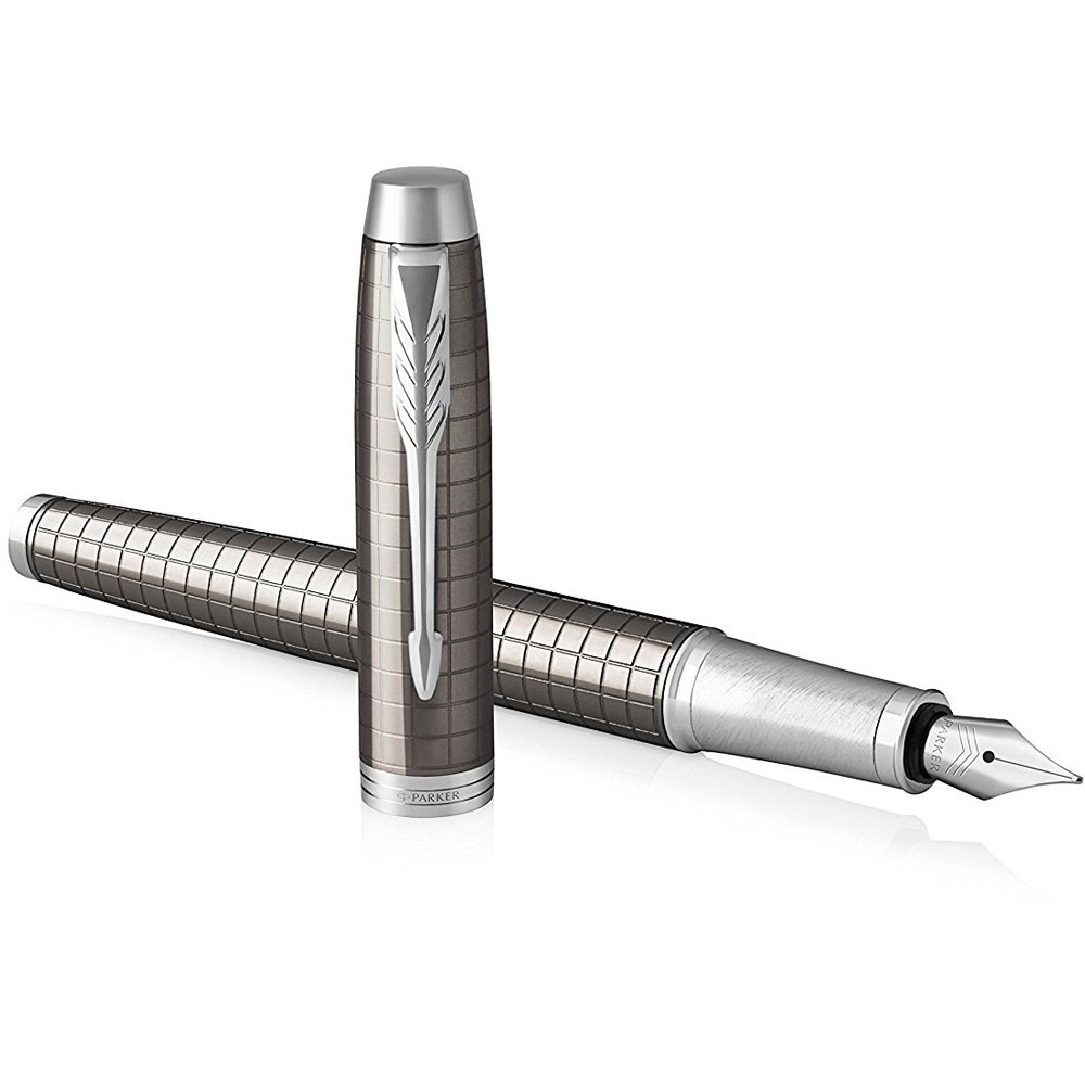 Ручка перо IM Premium Dark Espresso Chiselled хром 24 311 2