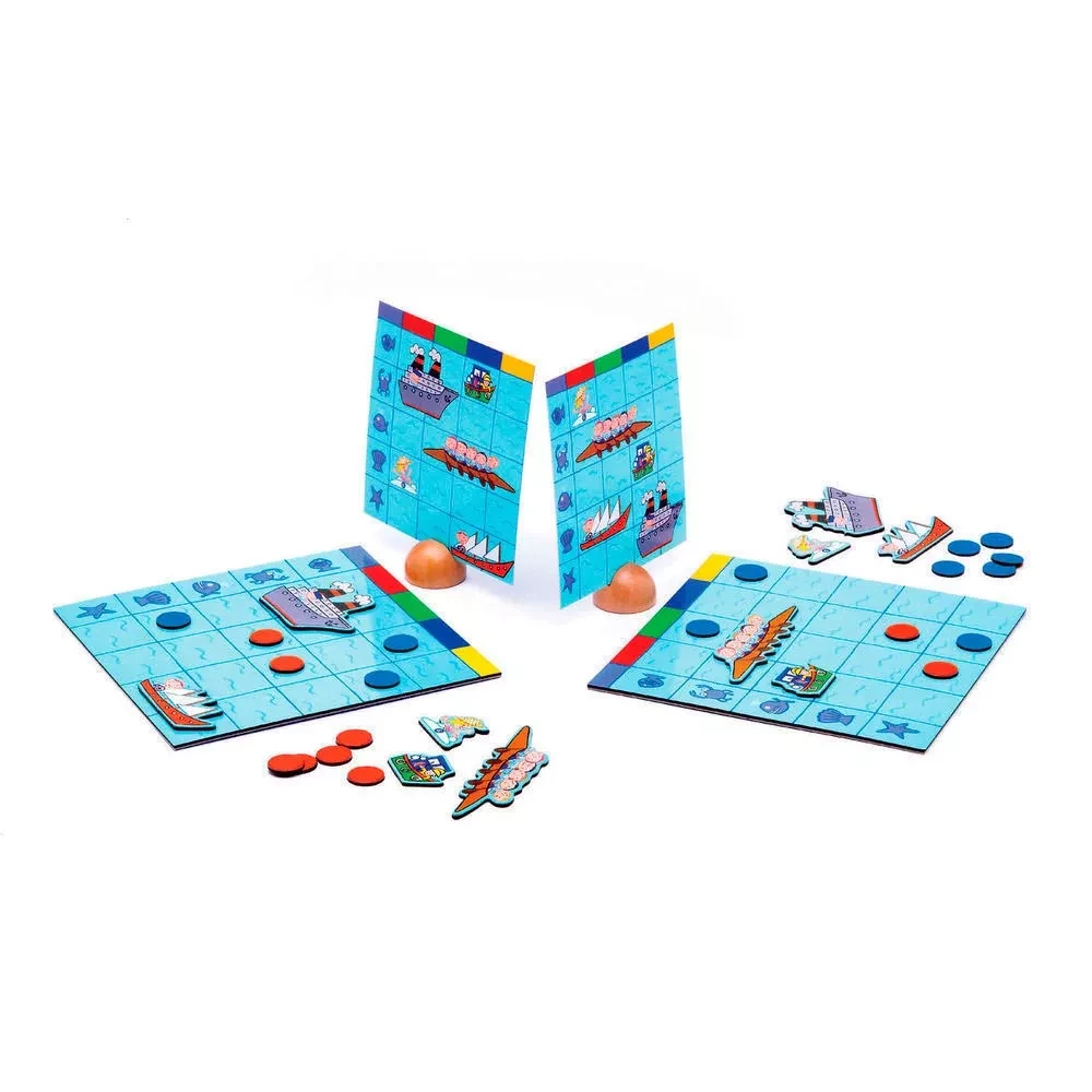 Гра настільна дитяча дерев’яна Гра настільна тактика Морський бій DJECO, DJ05270 2