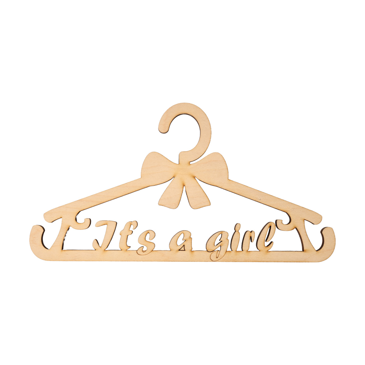 Заготовка деревянная Вешалка для девочки 300*157*6 мм, В15