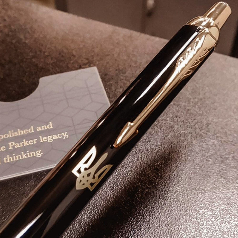 Ручка кульк. IM Black позол. Parker Тризуб, 22032_TR 3