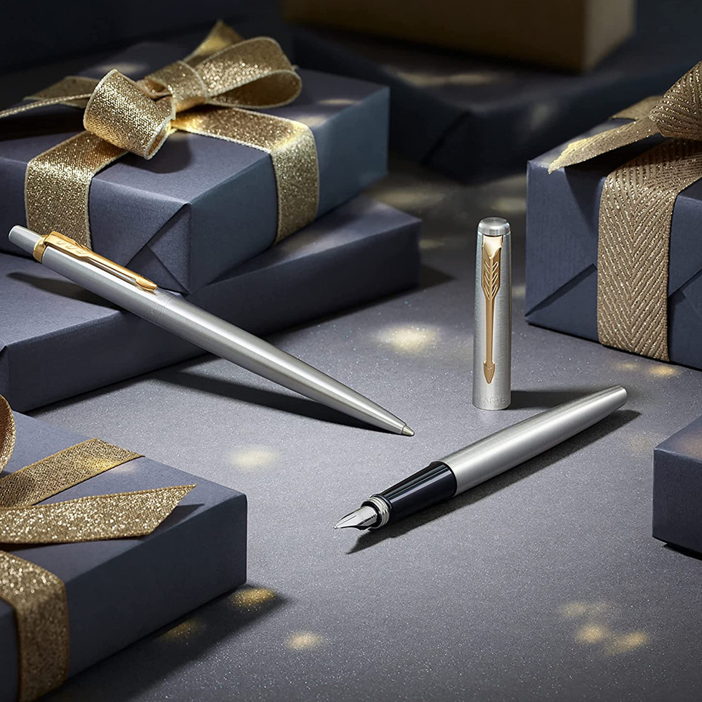 Набір Паркер Jotter сталь з поз. перо + кул. у подар. упаковці, 16 092b19 3