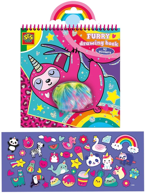 Книжка-раскраска "Пушистики" (15 л., 40 стикеров с блестками), 0112S 1
