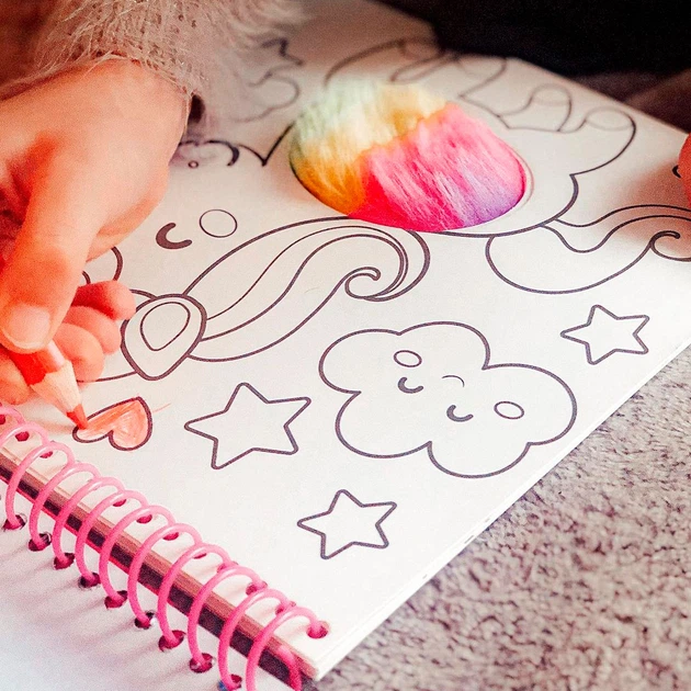 Книжка-раскраска "Пушистики" (15 л., 40 стикеров с блестками), 0112S 5