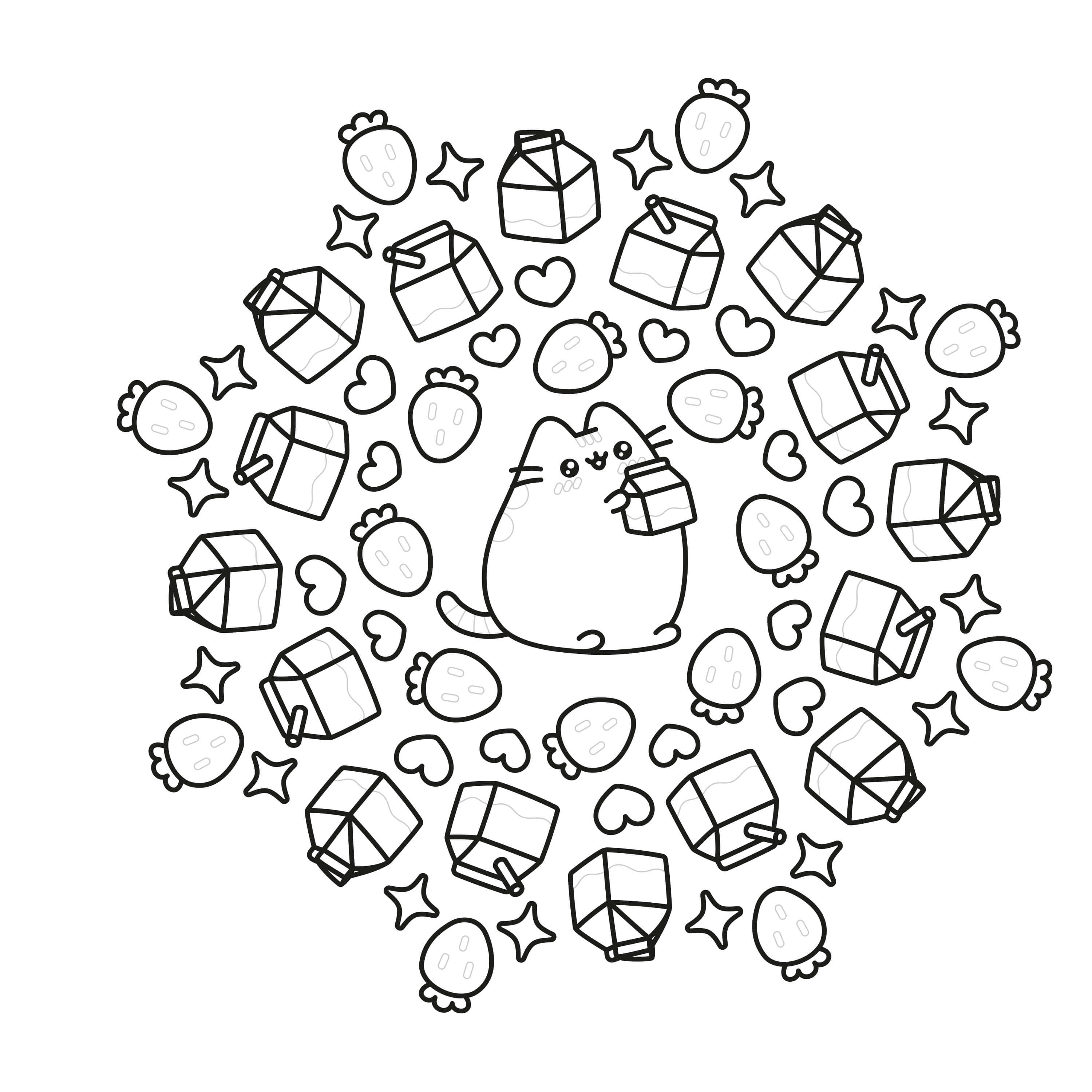 Розмальовка "Pusheen. Наймиліша розмальовка. Розфарбовуй і грай. Белтон Кл." (у) (2835) 2