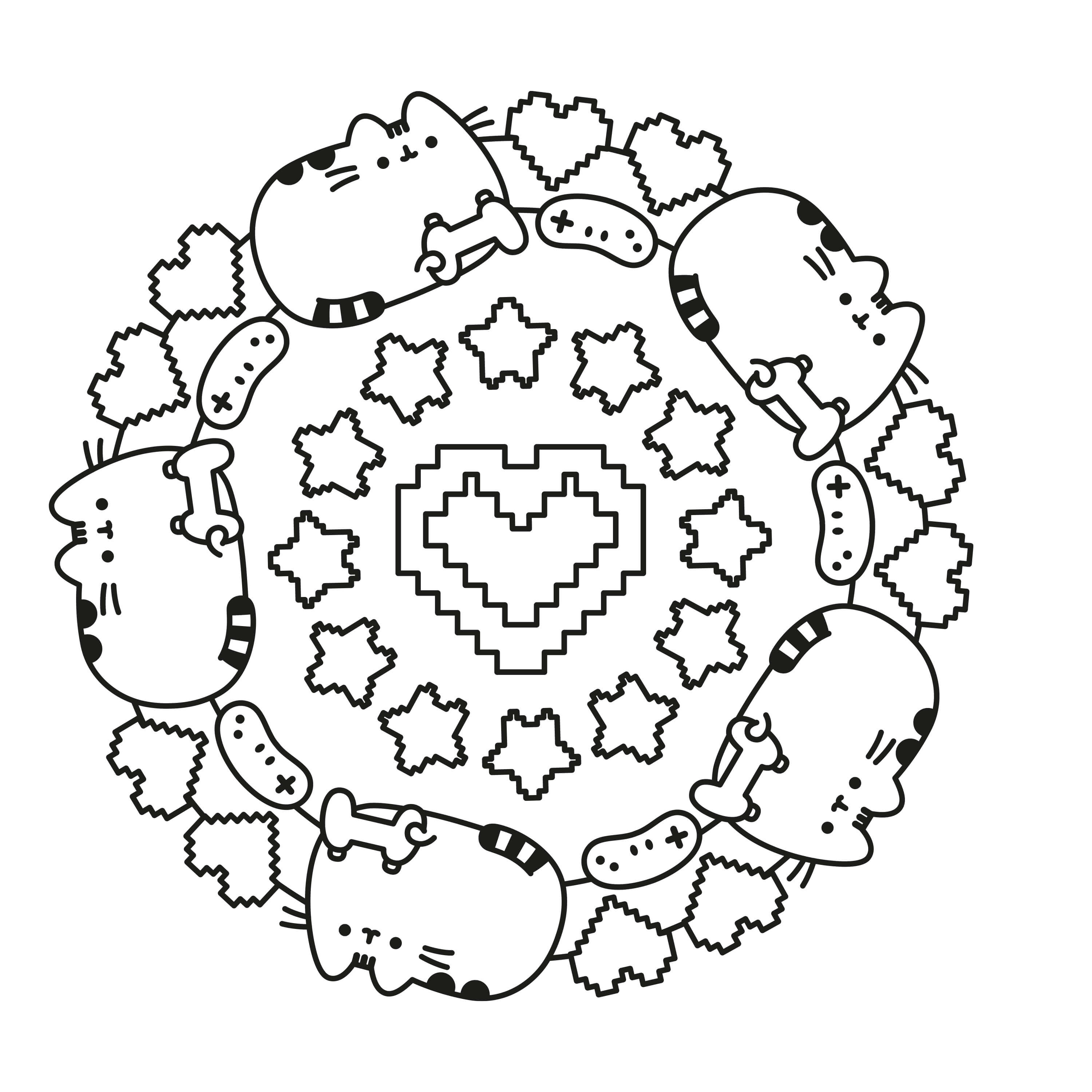 Розмальовка "Pusheen. Наймиліша розмальовка. Розфарбовуй і грай. Белтон Кл." (у) (2835) 5