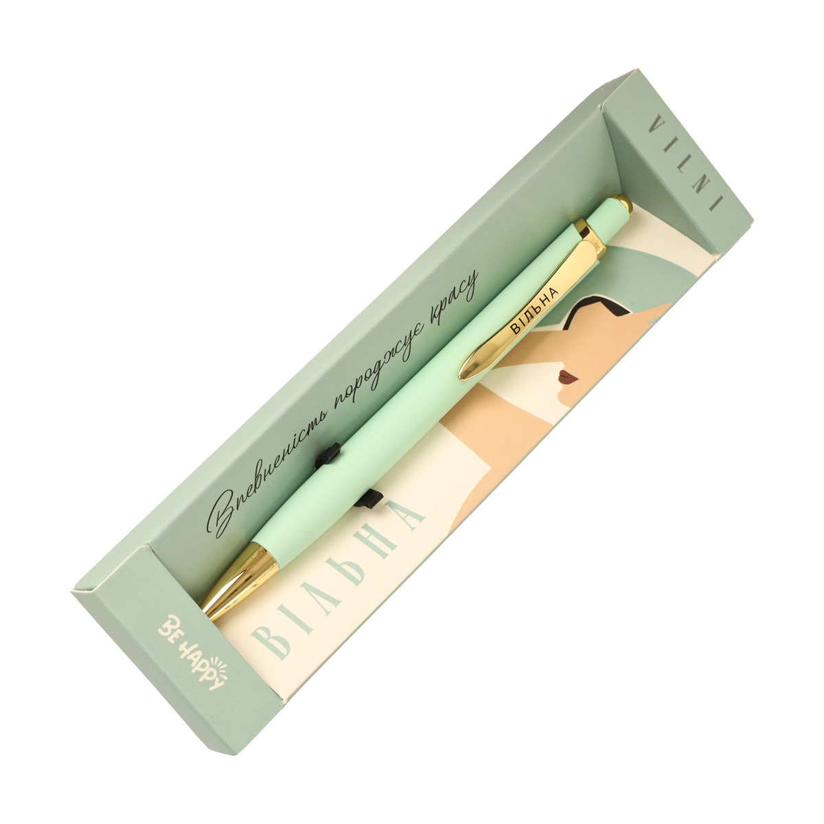 Ручка сувенірна кулькова VILNI /W, ТМ "Be Happy" 33