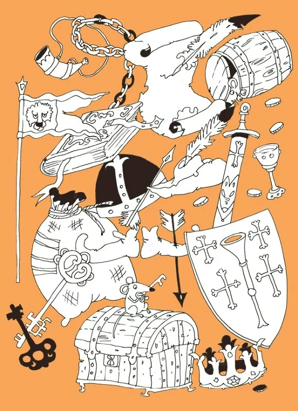 Раскраска "Рыцари и драконы" (у) (7893) 2