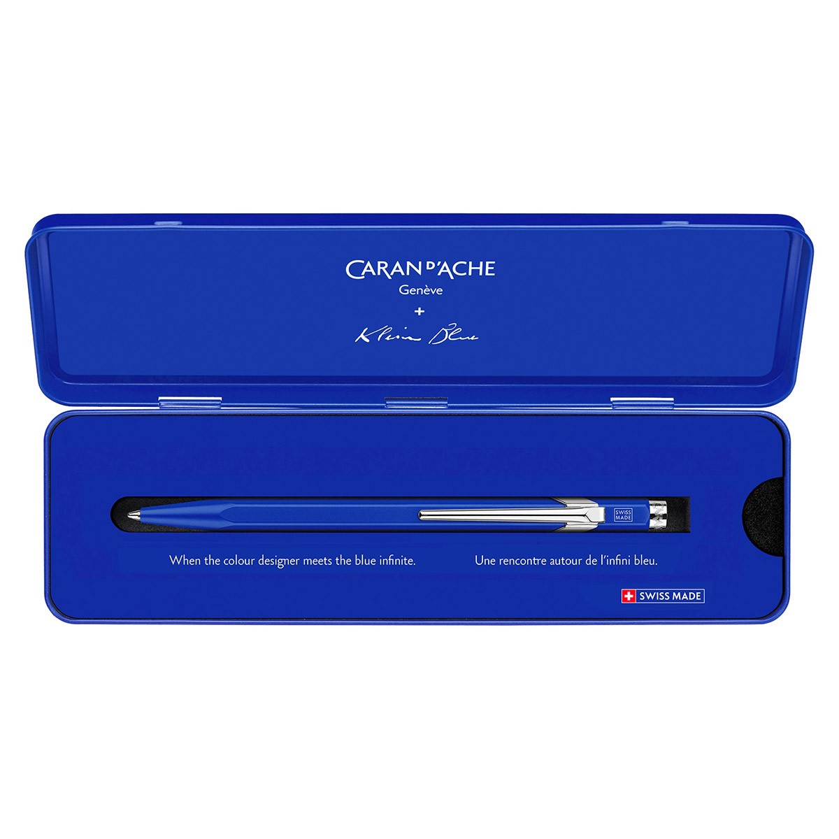 Ручка Caran d’Ache 849 Klein Blue® Синяя+пенал, 849.648 5