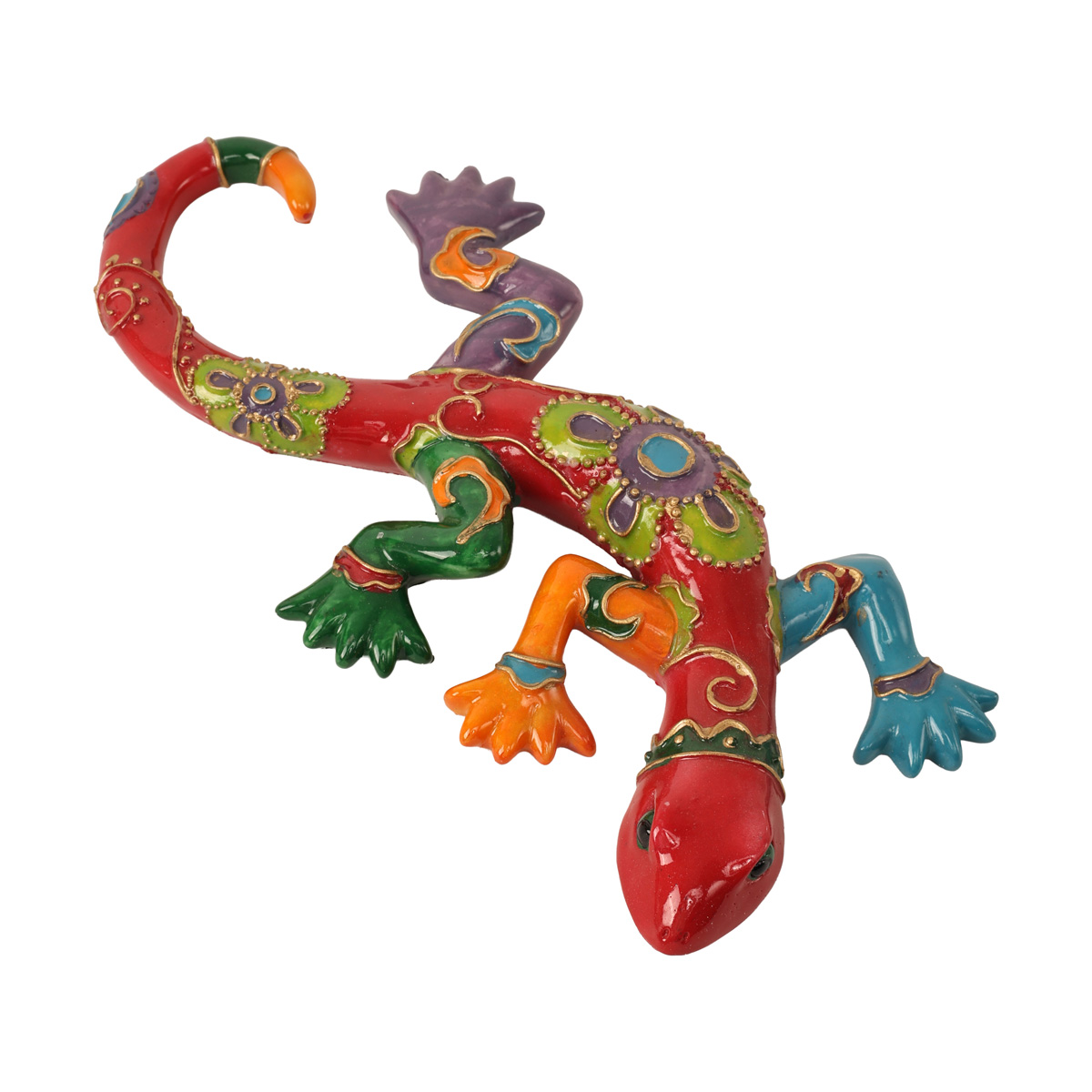 Статуетка полістоун Ящірка "Exotic" h=3 см, червоний/салатовий (2 види), 5273000