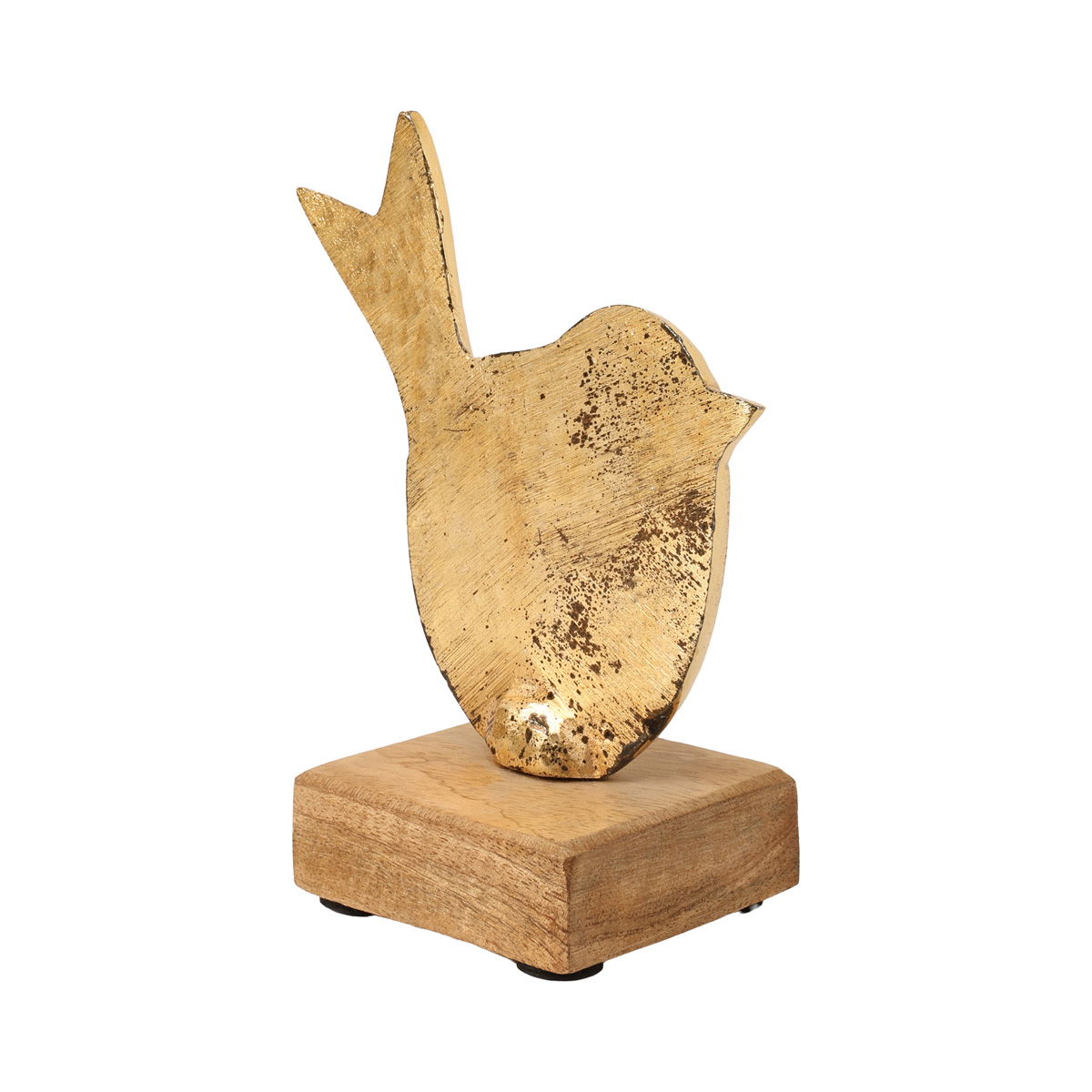 Статуетка декоративна Пташка "Trilla" h=14 см, алюміній, золотий, 9827148/1019275 1