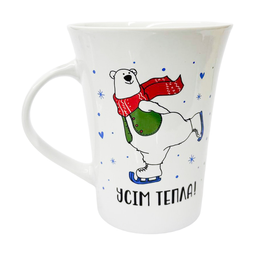 Чашка "Усім тепла" тюльпан 360 мл + коробка, Kvarta