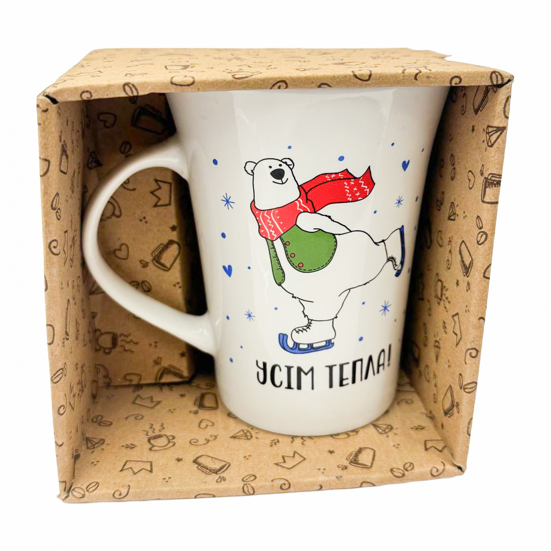 Чашка "Усім тепла" тюльпан 360 мл + коробка, Kvarta 1