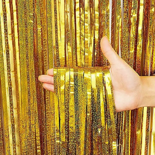 Декор фольг золотистый голография 1*2 м, 3501-3438 2