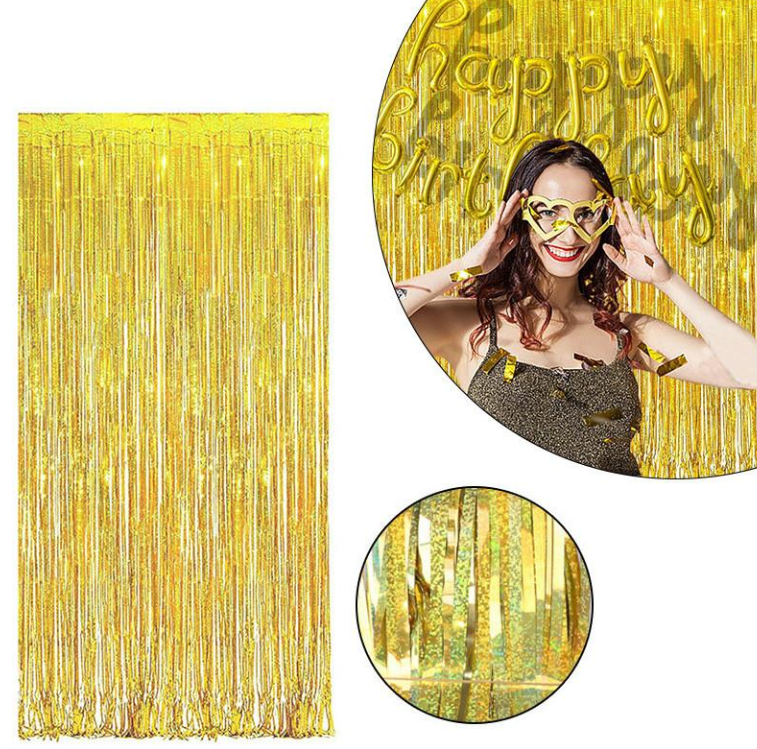 Декор фольг золотистый голография 1*2 м, 3501-3438 1