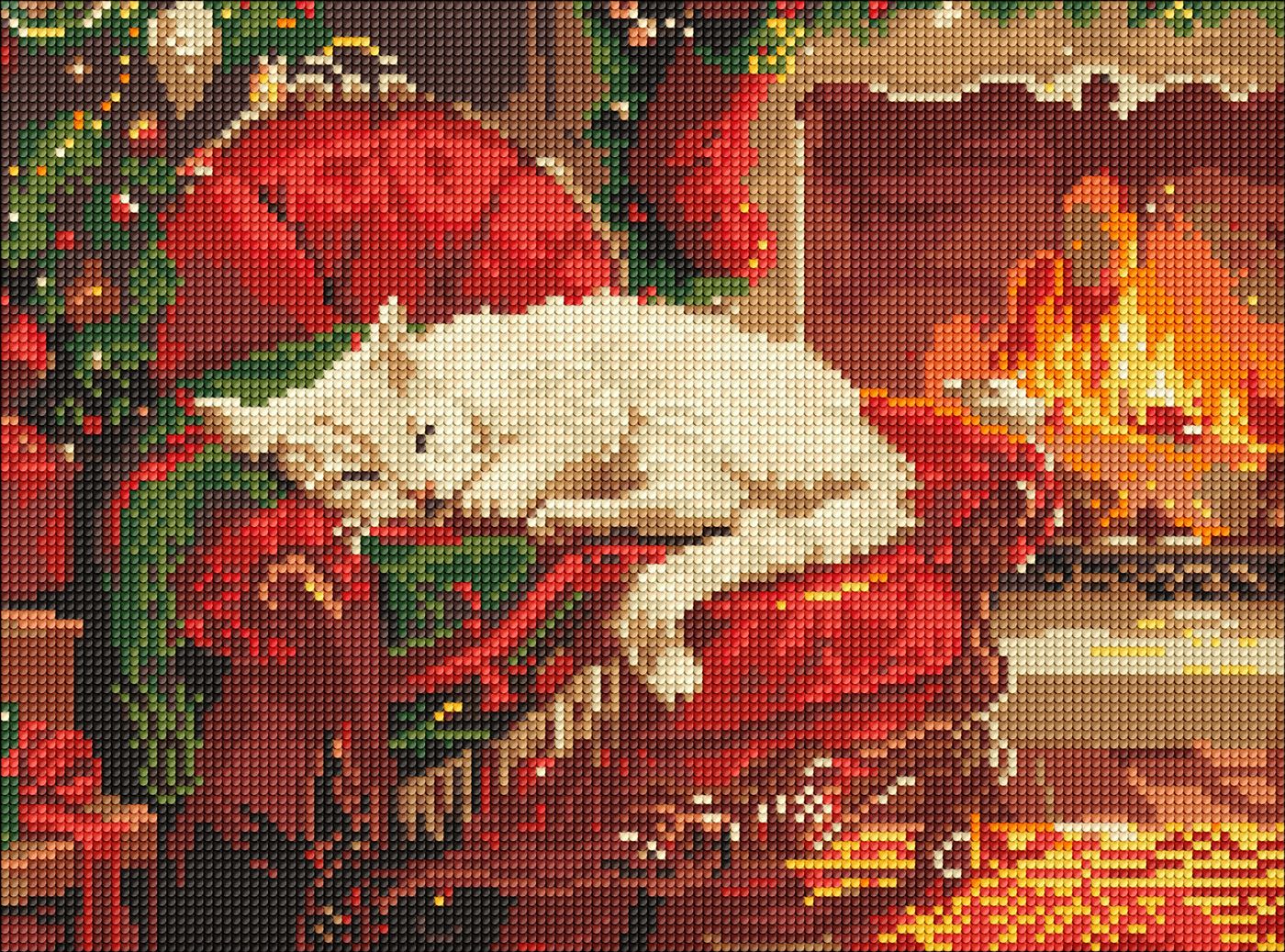 Набір з алмазною мозаїкою "Святковий затишок" 30*40 см, AMO8104, ТМ "Ideyka"