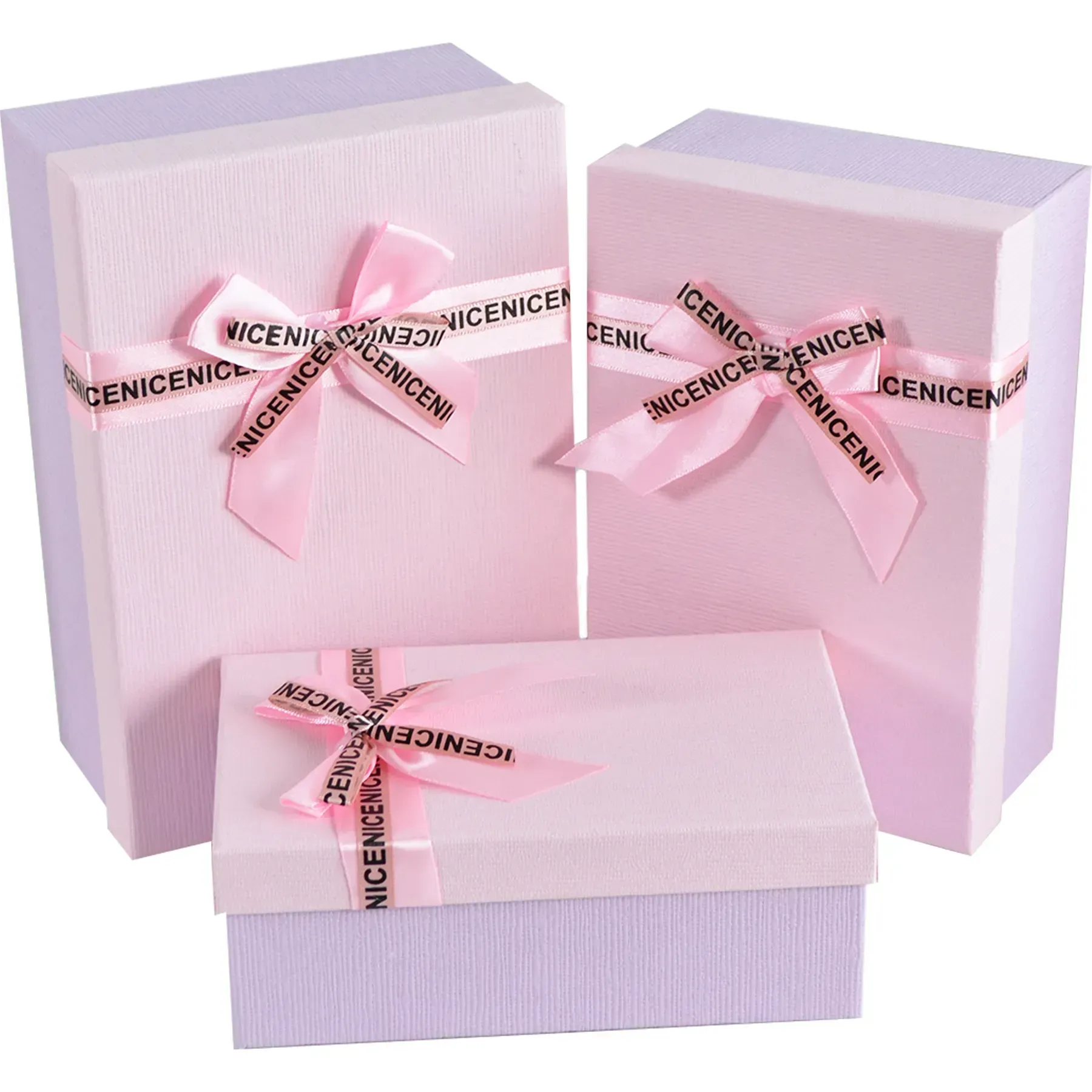 Подарочная коробка прямоугольная, нежно-лиловая с бантом, 19*12*6,5 см, 1103436301