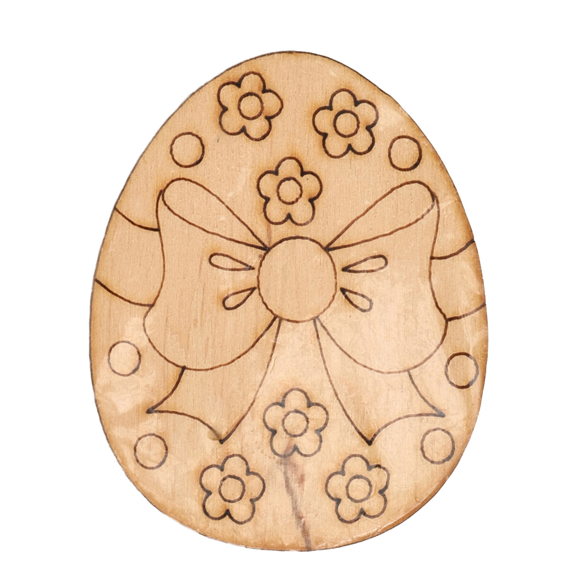 Заготівка дерев. Великдень Яйце з Бантом 6см, В-0287