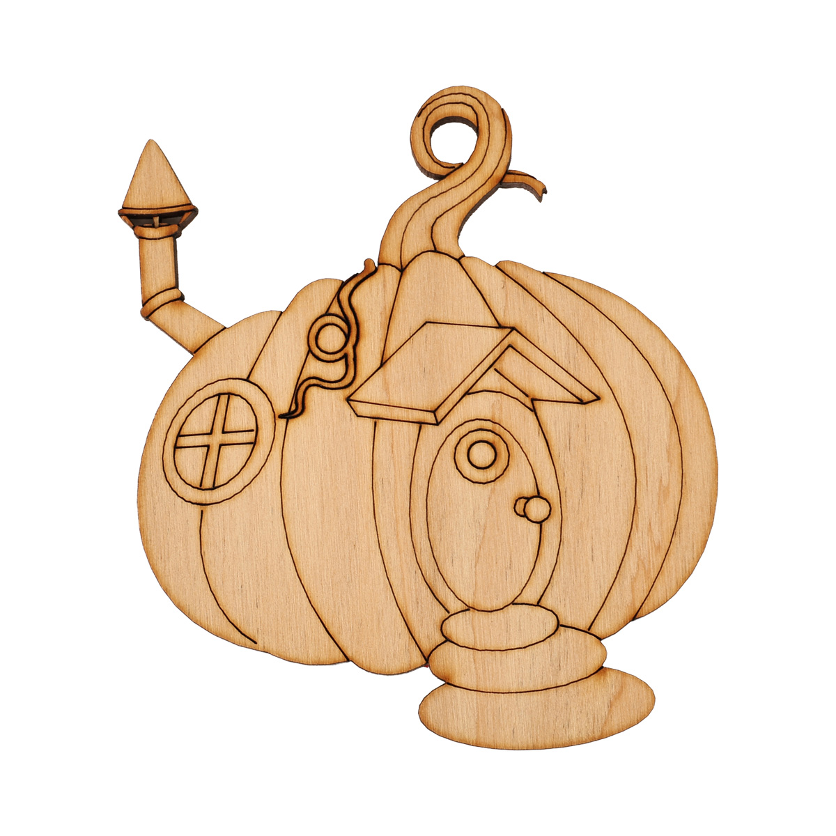 Заготовка деревянная "Домик- тыква", R110