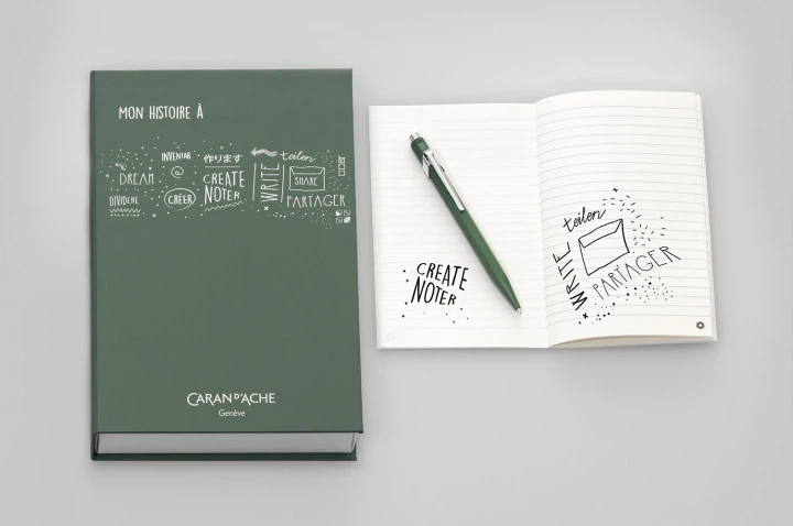 Набір Caran d’Ache Ручка 849 Оливкова+Записник в подарунковому боксі, CC0849.116 4