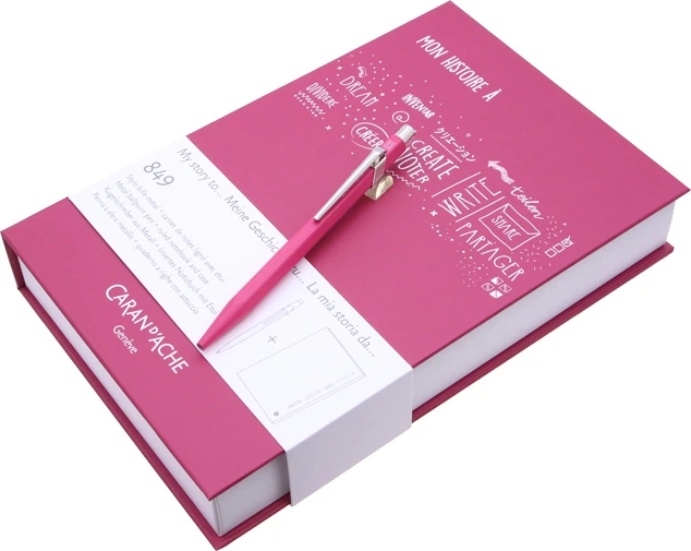 Набір Caran d’Ache Ручка 849 Пурпурна+Записник в подарунковому боксі, CC0849.016