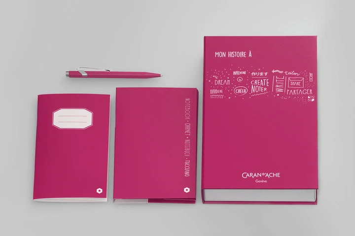 Набір Caran d’Ache Ручка 849 Пурпурна+Записник в подарунковому боксі, CC0849.016 4