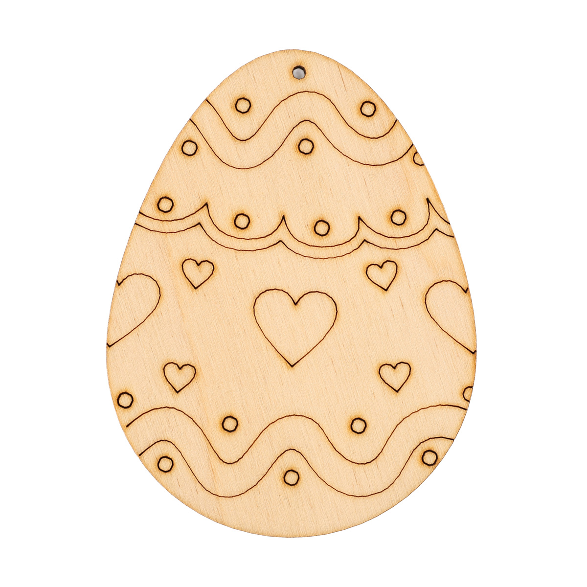 Заготовка деревянная "Детская серия, яйцо 1, подвес", P051-1