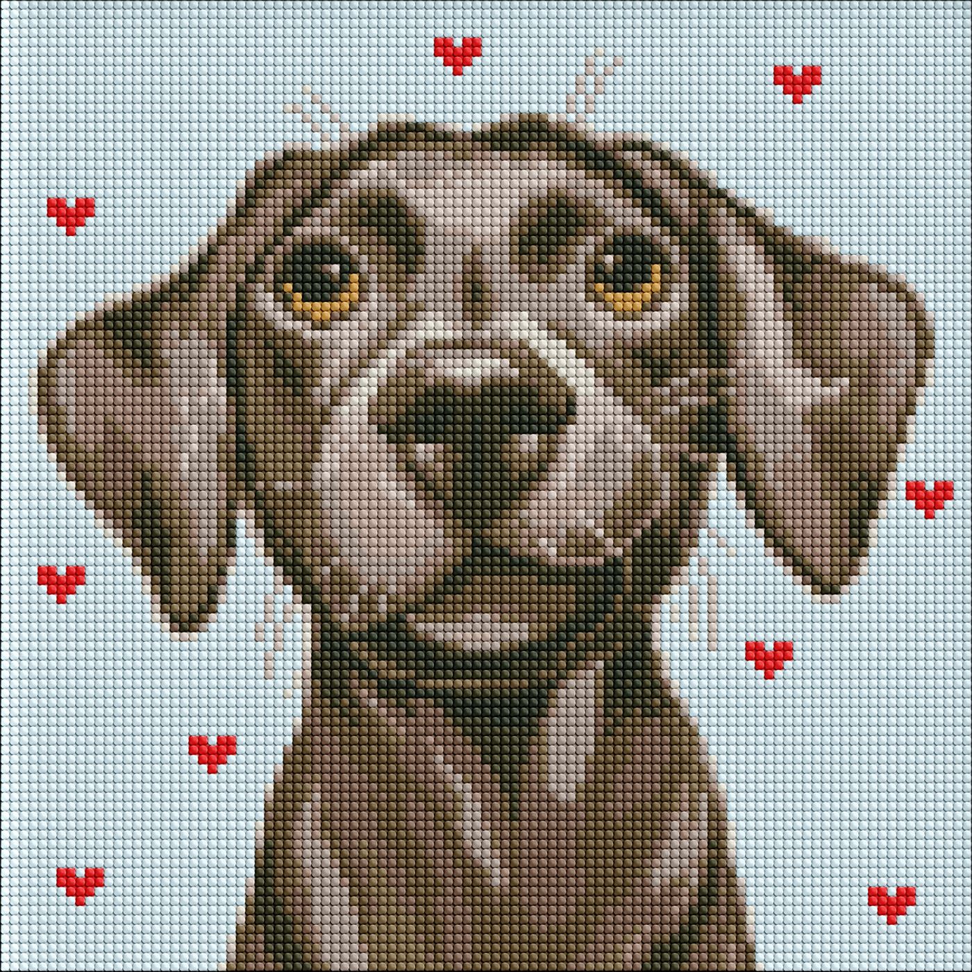 Алмазная мозаика "Ласковый друг" с АВ стразами 30*30 см, AMC7732 ТМ "Идейка"