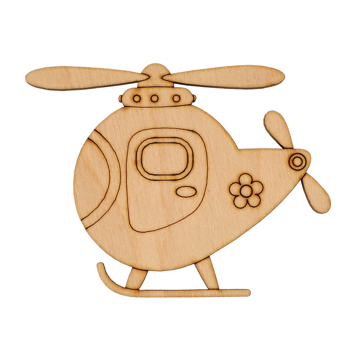 Заготівка дерев’яна "Дитячий транспорт - гвинтокрил", LK10-064М