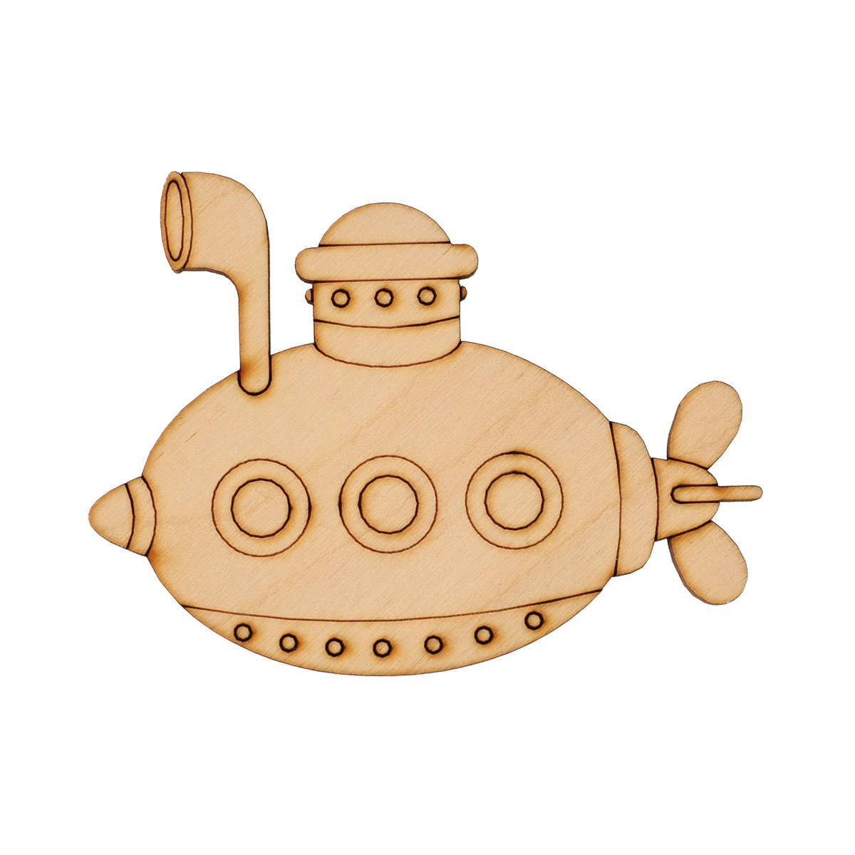 Заготовка деревянная "Детский транспорт - подводная лодка", LK10-060