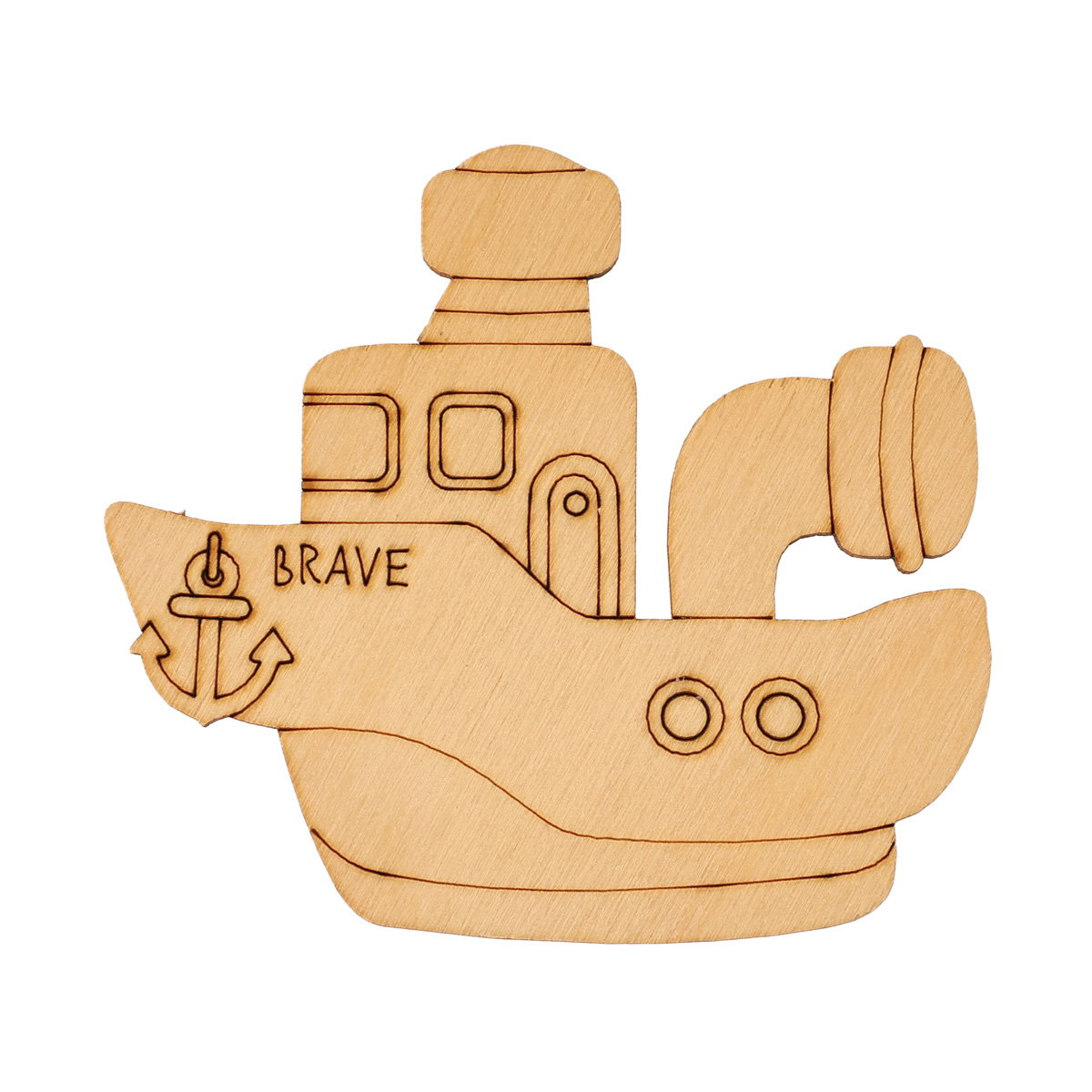 Заготовка деревянная "Детский транспорт - катерок", LK10-061