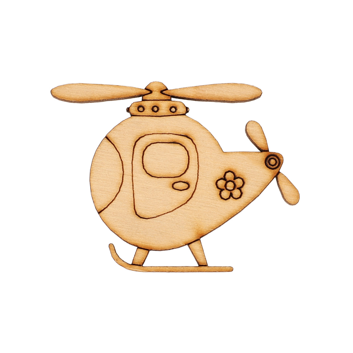 Заготовка деревянная "Детский транспорт - вертолетик", LK10-064