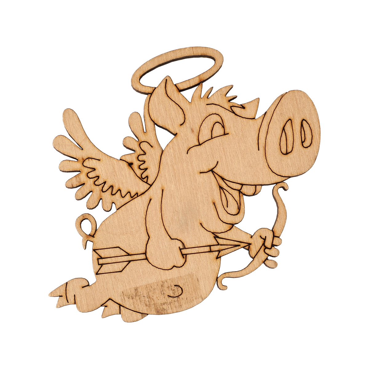 Заготівка дерев’яна "Амурчик з свинарника" 85*70 мм, ZS128