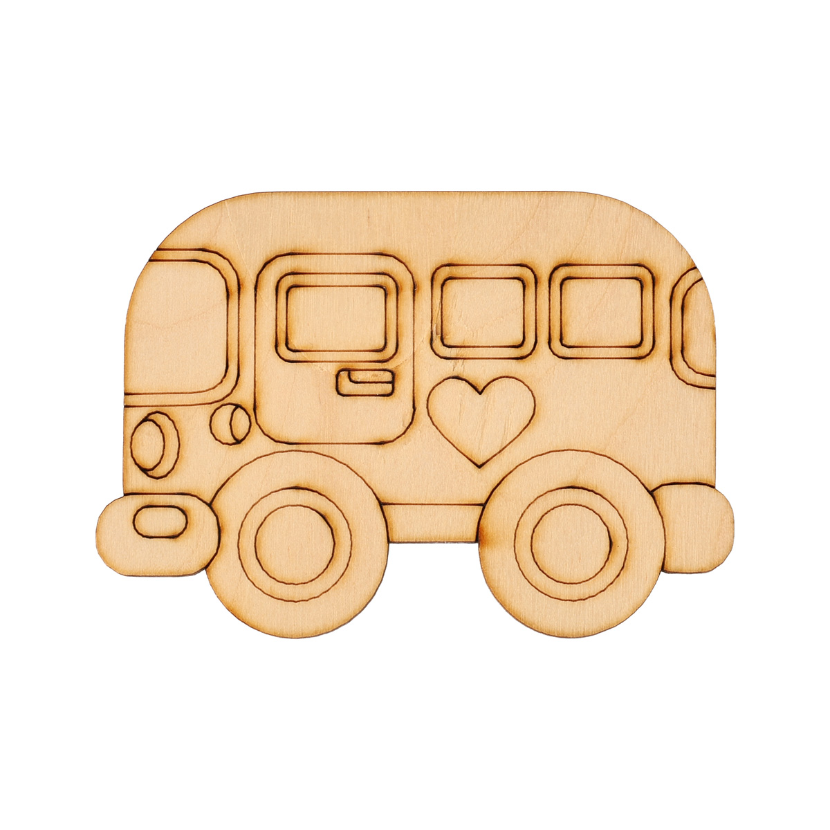 Заготовка деревянная "Детский транспорт - автобусик", LK10-068