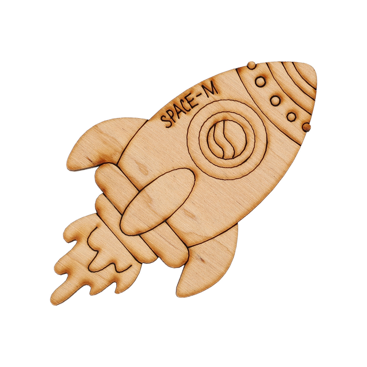 Заготовка деревянная "Детский транспорт - ракета", LK10-063