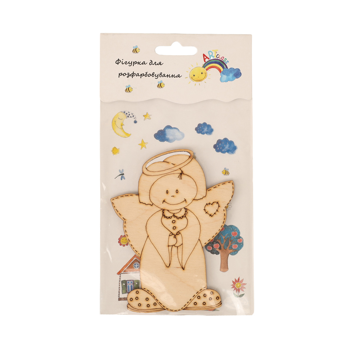 Заготівка дерев’яна "Ангел в стилі Прованс, блістер", 73*95 мм, LK30-040B