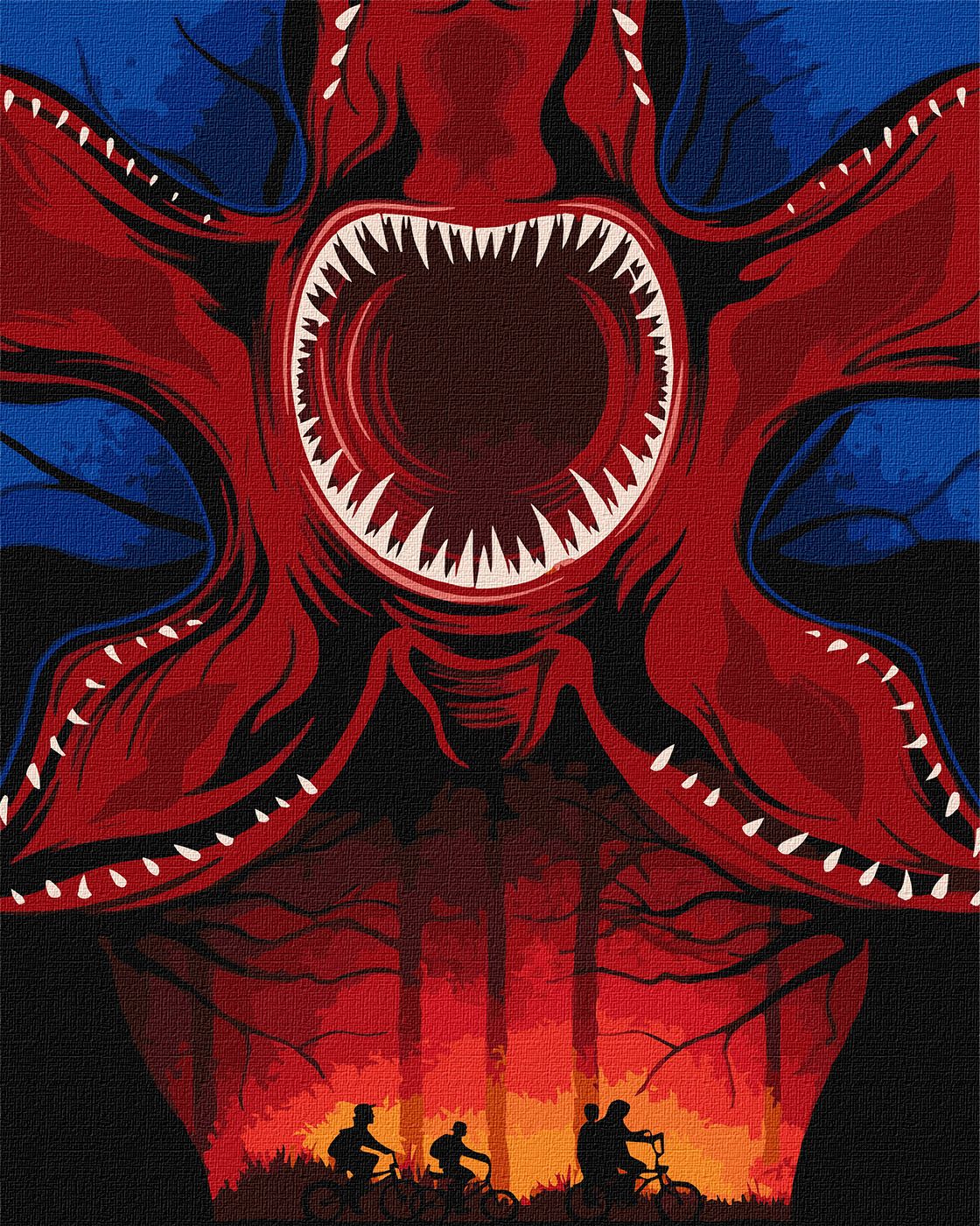 Набор для росписи по номерам 40*50 см "Охота на монстра", KHO5227 ТМ "Идейка"