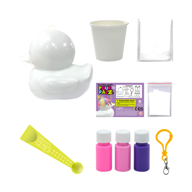 Набор для творчества Pour Palz Флюид Арт - Брелок Утенок, GS-G26262 3