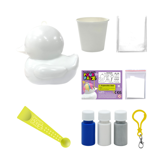 Набор для творчества Pour Palz Флюид Арт - Брелок Утенок, GS-G26262 4