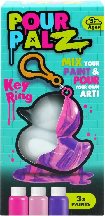 Набор для творчества Pour Palz Флюид Арт - Брелок Утенок, GS-G26262