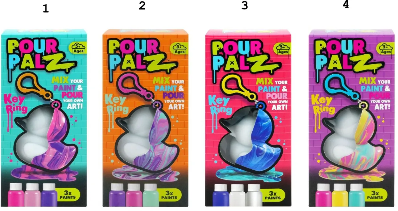 Набор для творчества Pour Palz Флюид Арт - Брелок Утенок, GS-G26262 1