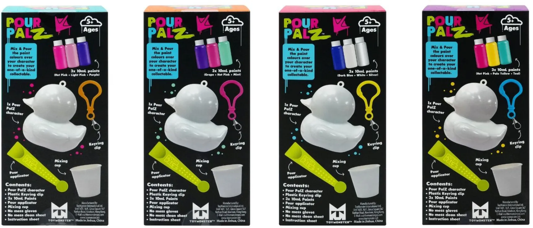 Набор для творчества Pour Palz Флюид Арт - Брелок Утенок, GS-G26262 2