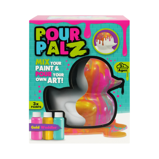 Набор для творчества Pour Palz Флюид Арт - Утенок "Золотая феерия", GS-G26261B