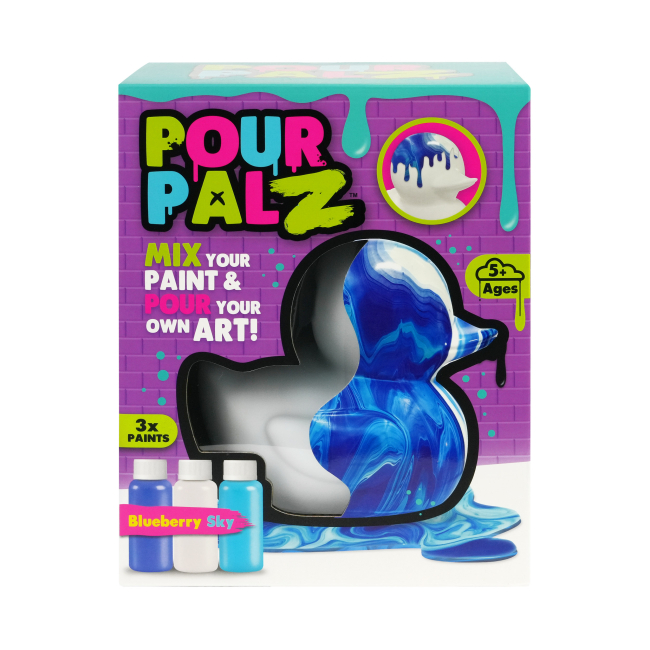 Набор для творчества Pour Palz Флюид Арт - Утенок "Черничное небо", GS-G26261A