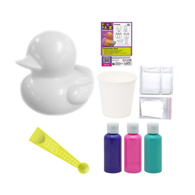 Набор для творчества Pour Palz Флюид Арт - Утенок "Ягодная фантазия", GS-G26261C 1