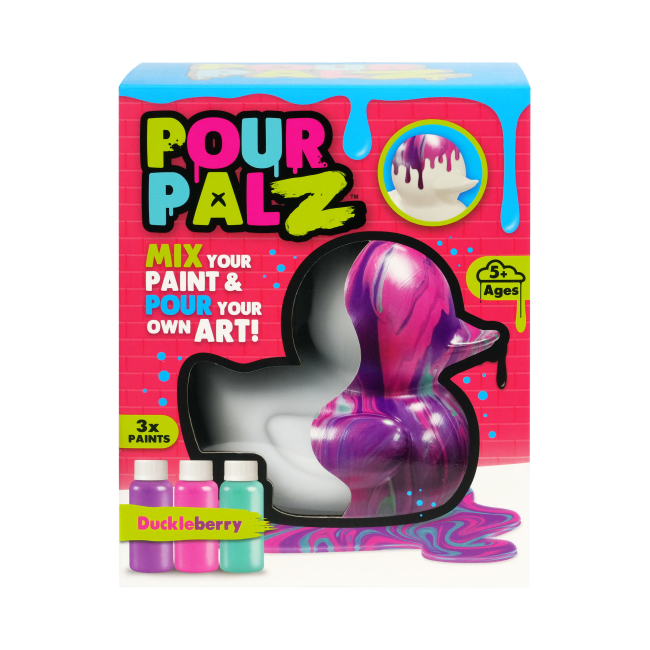 Набор для творчества Pour Palz Флюид Арт - Утенок "Ягодная фантазия", GS-G26261C