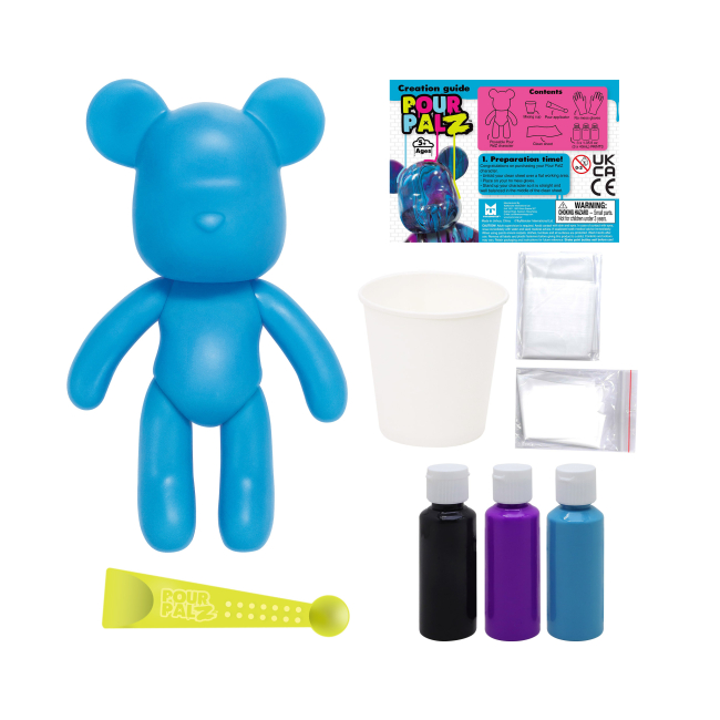 Набор для творчества Pour Palz Флюид Артт - Мишка "Магия неона" S4 Neon, GS-G25023 1