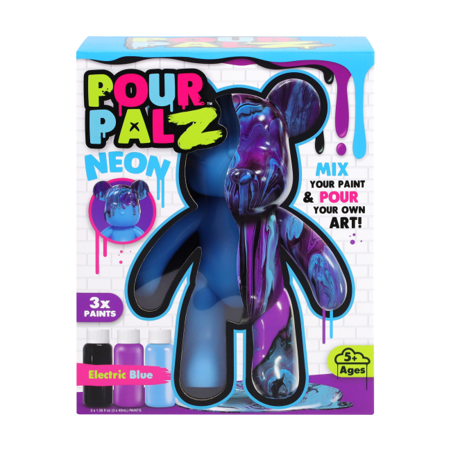 Набор для творчества Pour Palz Флюид Артт - Мишка "Магия неона" S4 Neon, GS-G25023