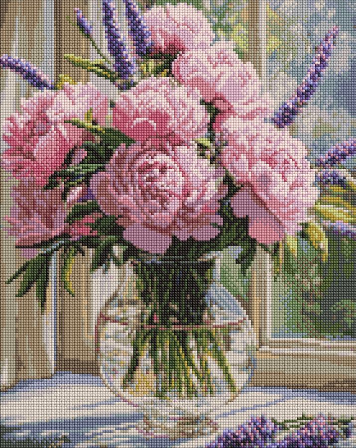 Набір з алмазною мозаїкою "Нюдова ніжність у вазі" 40*50 см, AMO8361 ТМ "Ідейка"